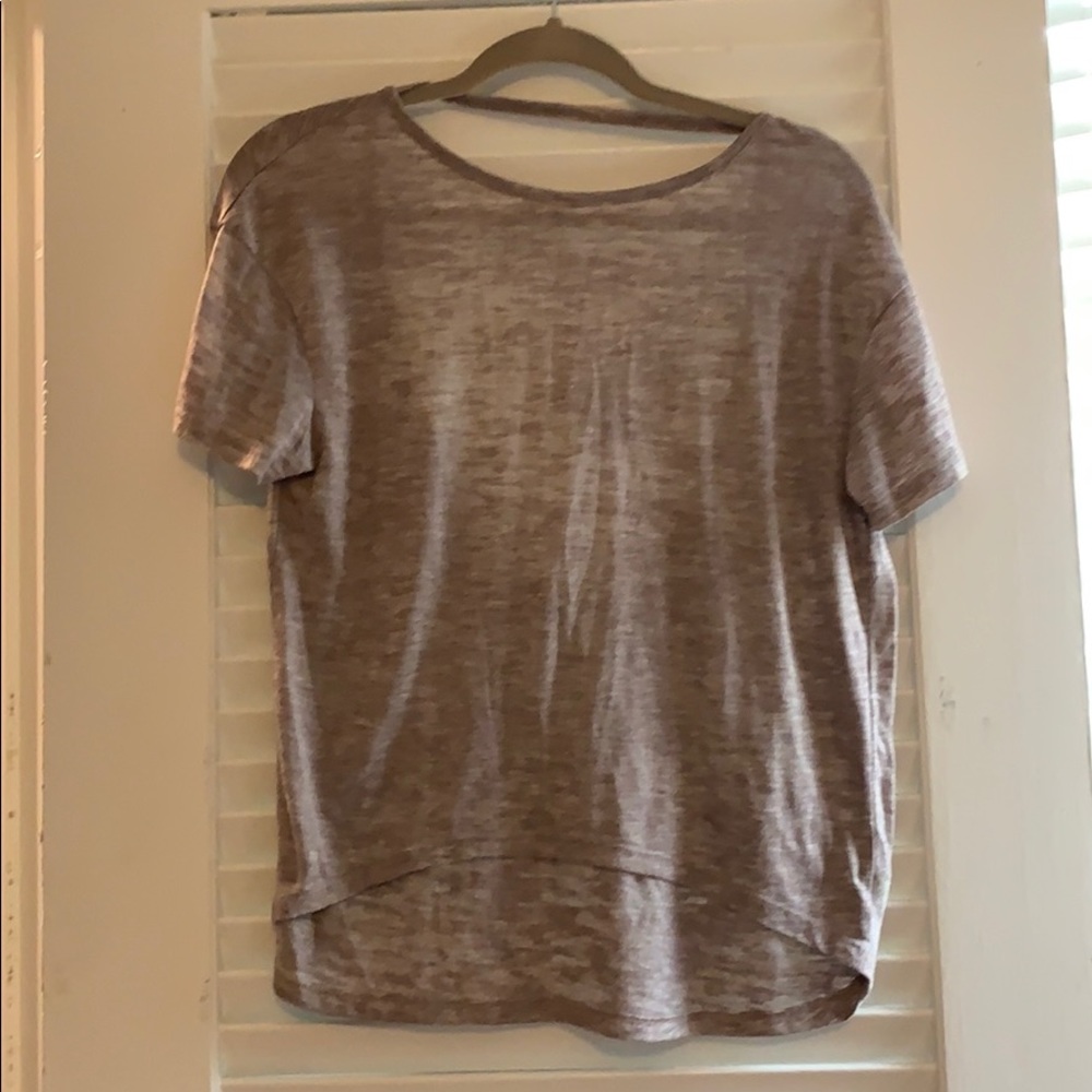 Great barre top! Grey/purple color. Open back.
